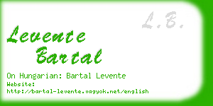 levente bartal business card